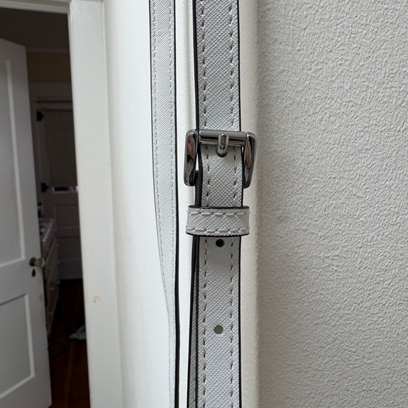 Michael Kors White Leather Studded Crossbody Bag - Picture 4 of 6